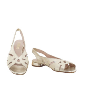 ESCOOLERS SANDALIA PIEL CON TACON BAJO VENUS - 5