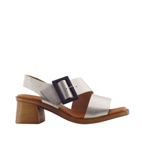 ESCOOLERS SANDALIA BAAL PIEL T/MEDIO HEBILLA GRANDE MUJER - 1
