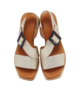 ESCOOLERS SANDALIA BAAL PIEL T/MEDIO HEBILLA GRANDE MUJER - 6